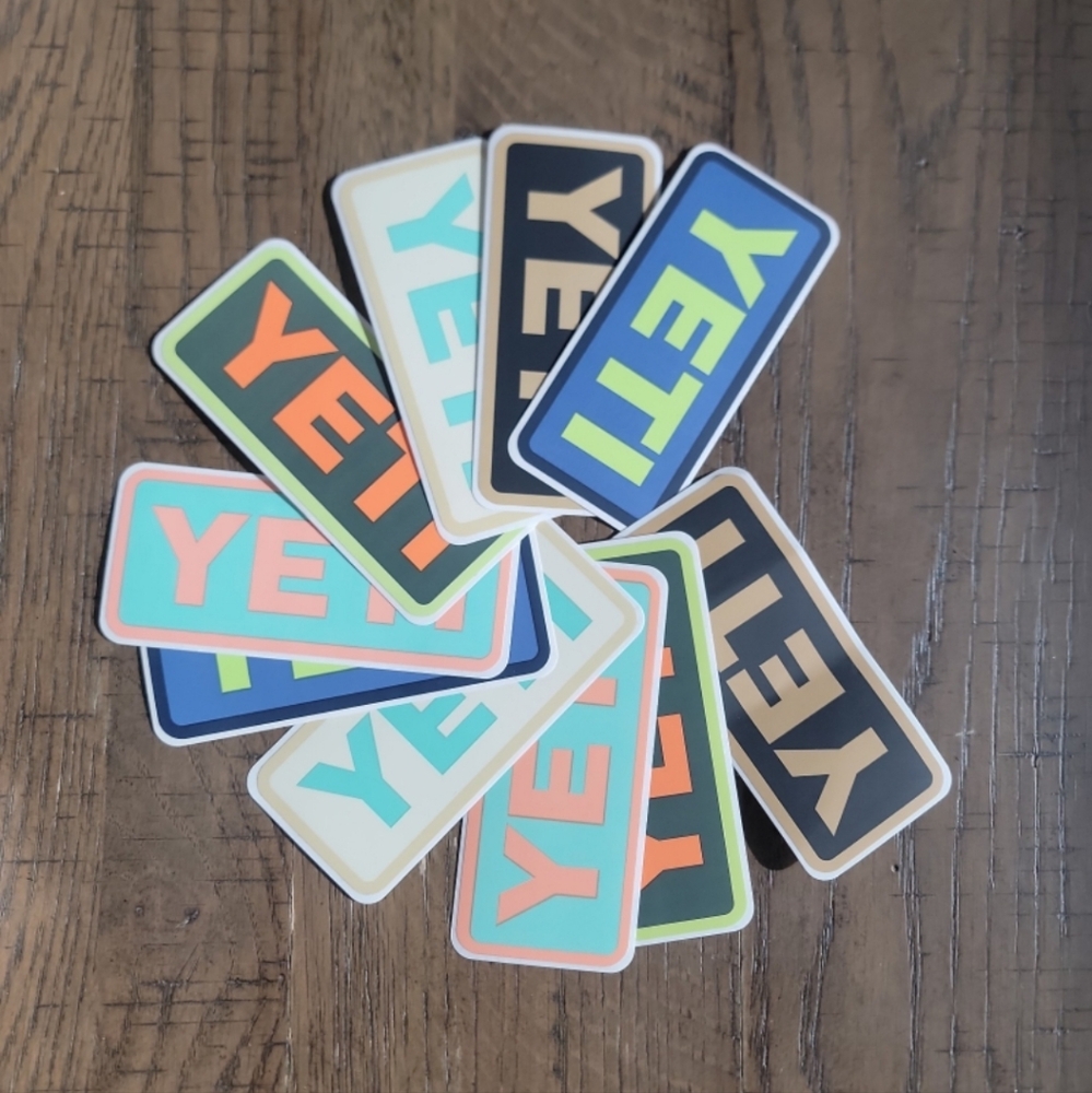 YETI Multicolor Logo Sticker Collection